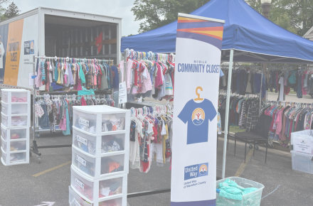 Clothes racks outside