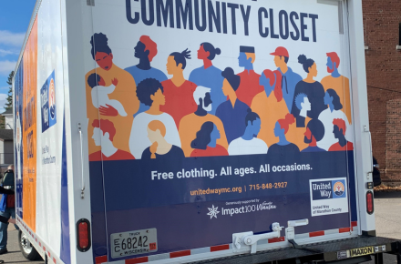 Back of the closet truck. 