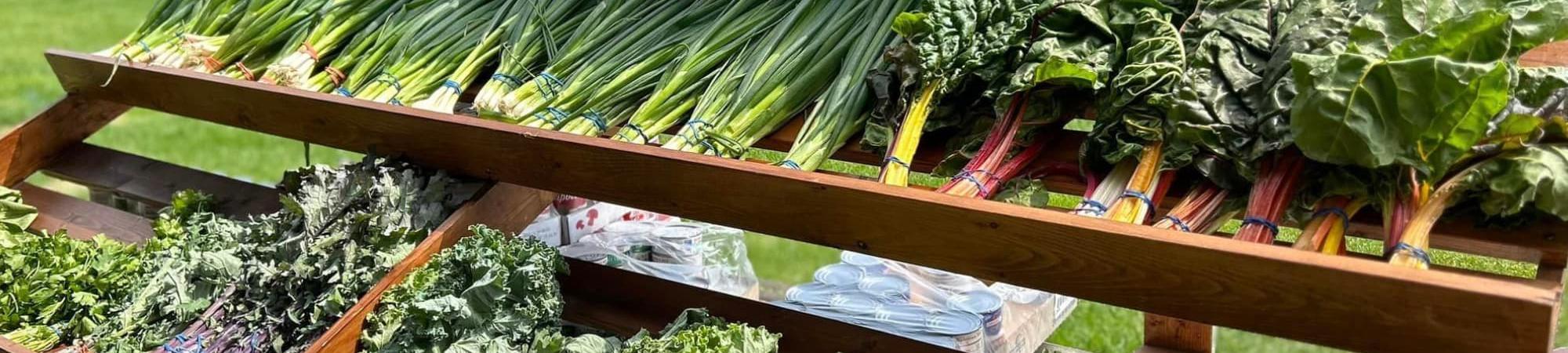 Fresh produce on a stand