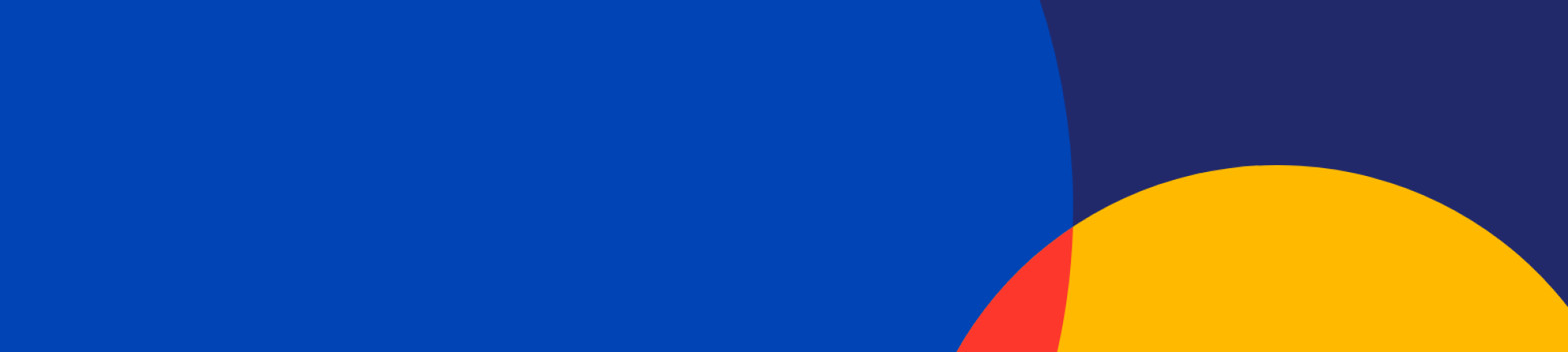 Blue, red, yellow colored arches